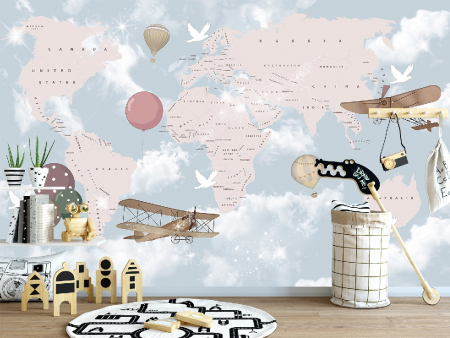 Fototapet fara imbinari Dream Children's Map [1]