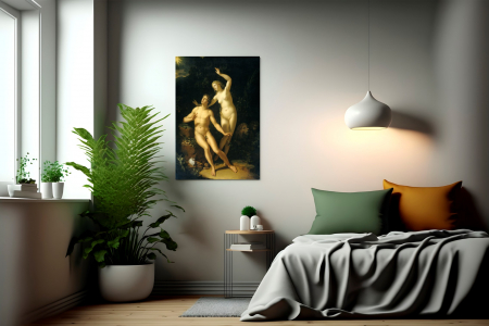 Tablou Adam Si Eva L70x100cm
