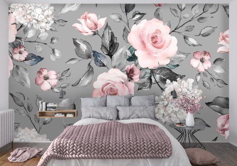 Pentru copii - Fototapet fara imbinari Pink Rose