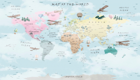 Fototapet fara imbinari Map Of The World [1]