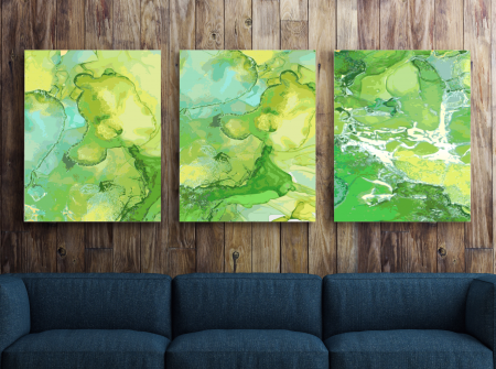 Tablouri Canvas - Tablou Abstract Geode Painting 3xL60xH100cm