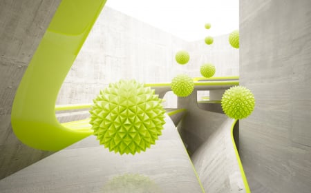 Fototapet fara imbinari Green Balls [2]