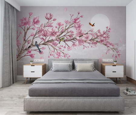 Tapet fara imbinari Aquarelle Magnolia [2]