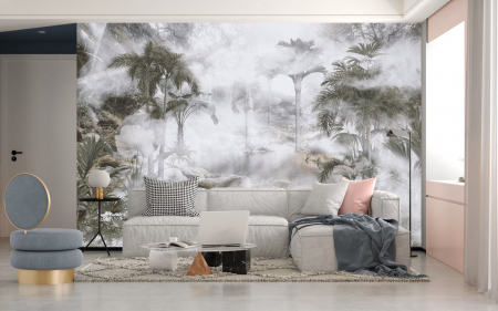 Tropical - Fototapet fara imbinari Foggy Tropics