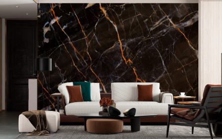 Abstract - Fototapet fara imbinari Classic Black Marble