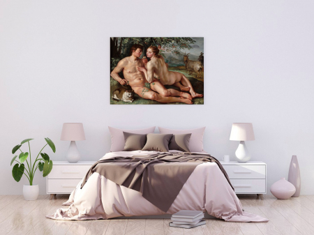 Tablou Canvas Adam si Eva L120XH90cm
