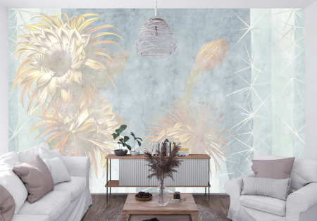 Frunze - Fototapet fara imbinari Fresh Cactus Blomm