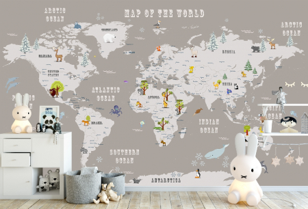 Fototapet fara imbinari Map Of The World [1]