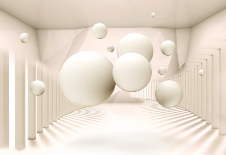 Fototapet fara imbinari Beige Balls [2]