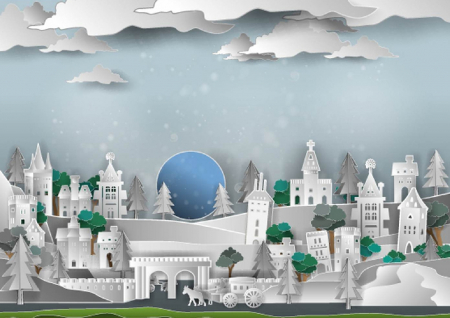 Fototapet fara imbinari Dream Antiquated Night City [1]