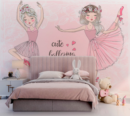 Pentru copii - Fototapet fara imbinari Cute Ballerina