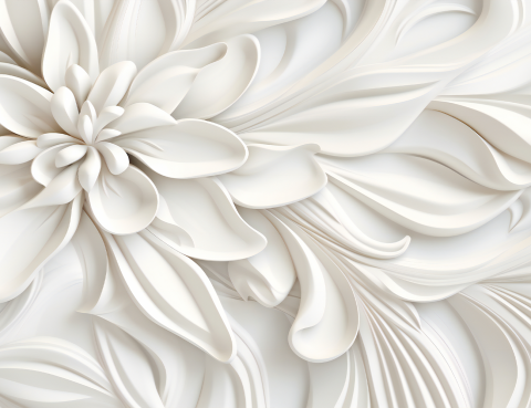 Autocolant orice tip de Mobila - Basorelief Floral [2]
