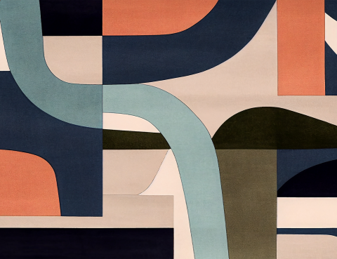 Autocolant Mobila - Colorful Geometry [2]
