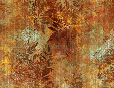 Autocolant Mobila - Frunze Abstracte Orange [3]