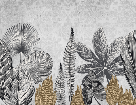 Folie Autocolanta Geam - Black and White Tropical [2]