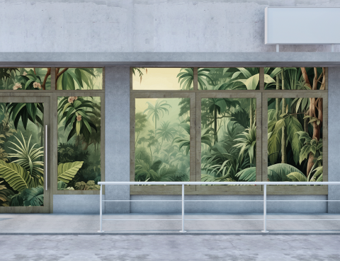 Folie Autocolanta Geam - Luscious Jungle [3]