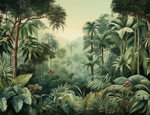Folie Autocolanta Geam - Luscious Jungle [1]