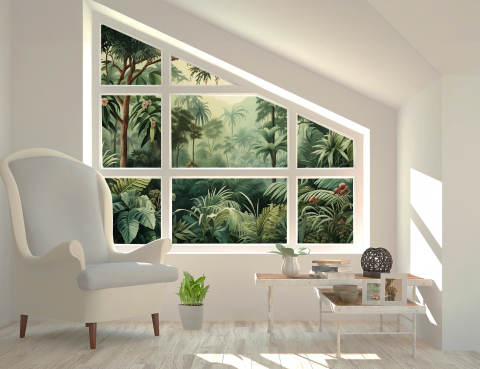 Folie Autocolanta Geam - Luscious Jungle [4]
