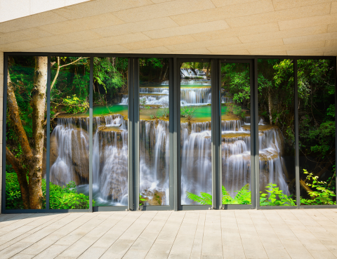 Folie Autocolanta Geam - Majestic Waterfall