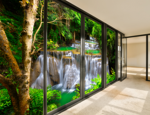 Folie Autocolanta Geam - Majestic Waterfall [3]