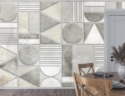 Fototapet 3D Living si Dormitor - Contrast Geometric [2]