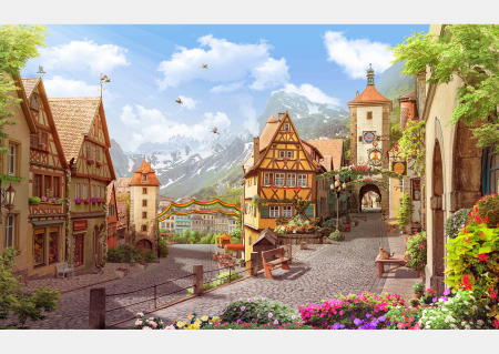 Fototapet Alpen Dorf [1]
