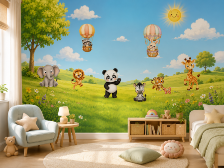Pentru copii - Fototapet Baby Safari fără îmbinări | Dreamwall.ro