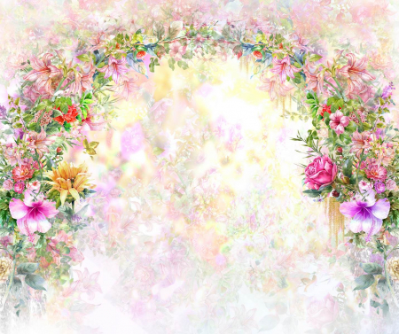 Fototapet Bolta de Flori Colorata [1]