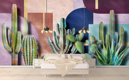 Frunze - Fototapet Cactus Day