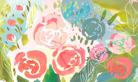 Fototapet fara imbinari Flower Waltz [2]