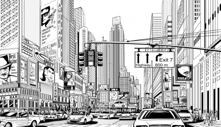 Fototapet Drawing city [1]