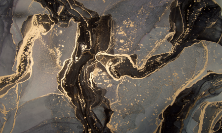 Fototapet fara imbinari Dream Darkened Golden Fluid Art [2]