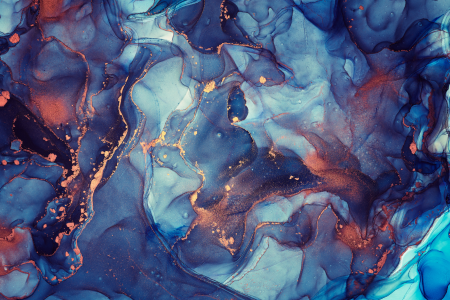 Fototapet fara imbinari Dream Galaxy Fluid Art Gold [2]