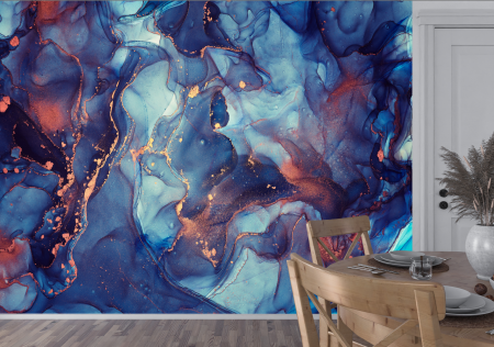 Fluid Art - Fototapet fara imbinari Dream Galaxy Fluid Art Gold