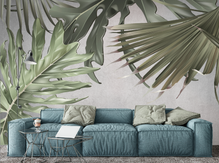 Peisaj - Fototapet frunze tropicale