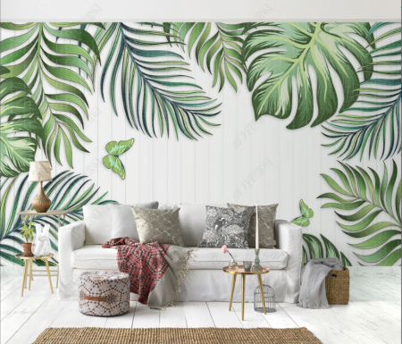 Tropical - Fototapet fara imbinari Dream Splendorous Tropical Leaves