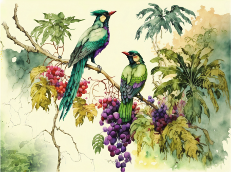 Fototapet fara imbinari textura canvasDream Watercolor [1]