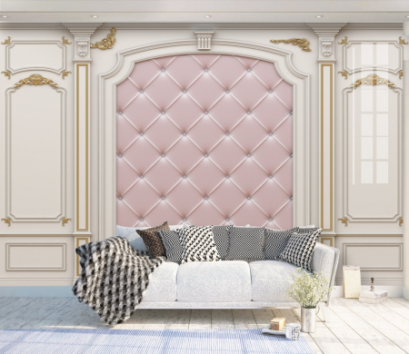 Forme Geometrice - Fototapet fara imbinari Leather Pink