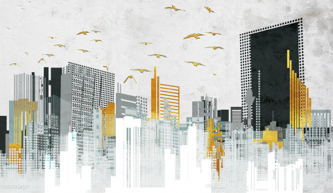 Fototapet fara imbinari Abstract City [2]
