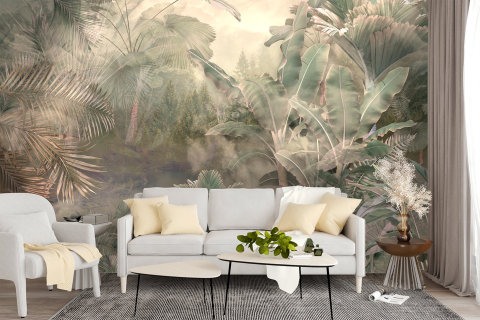 Model fototapet fara imbinari abstract jungle pentru dormitor si living [1]