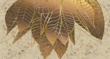 Fototapet fara imbinari Bronze Leaf [1]