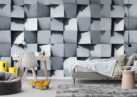 Abstract - model fototapet fara imbinari personalizat cu aspect de ciment pentru living sau dormitor