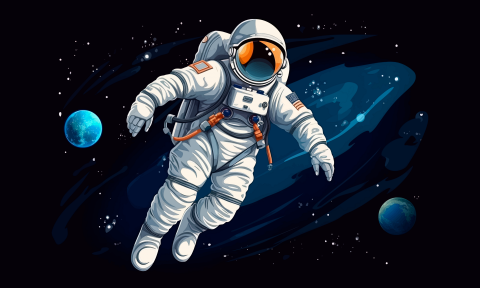 Peisaj - Fototapet fara imbinari cosmonaut