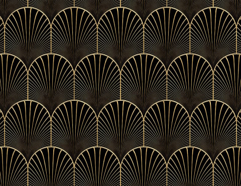 Fototapet fara imbinari Eleganță Art Deco în Auriu și Negru [3]