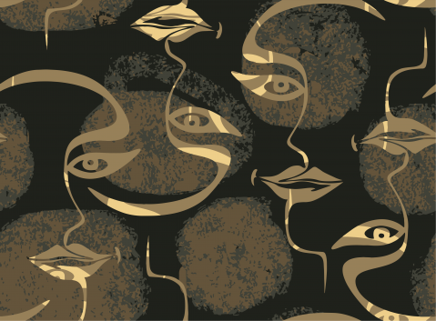 Fototapet fara imbinari Figuri Aurii Abstracte Vector [3]