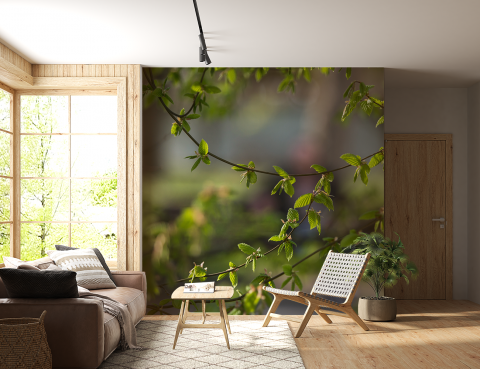 Fototapet 3D - Fototapet Continuu Natură VIVIDĂ - Frunze Fără Imbinări