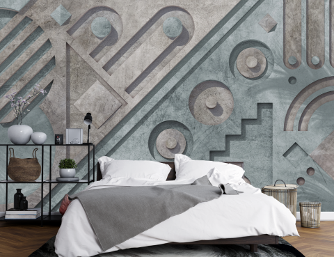 Fototapet Fara Imbinari Geometric - Living & Dormitor [1]