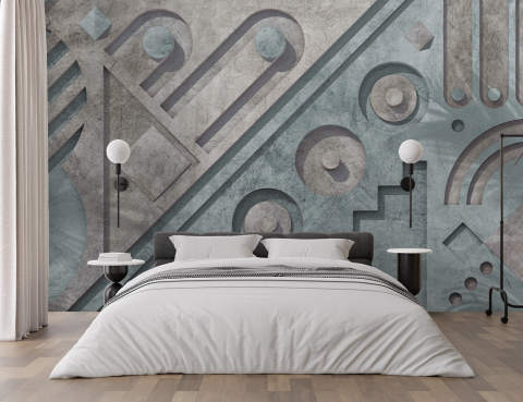 Fototapet Fara Imbinari Geometric - Living & Dormitor [3]