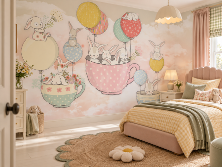 ExclusivArt - Fototapet copii Bunny Balloon Dreams | Dreamwall.ro