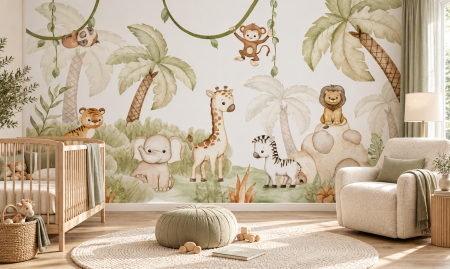 ExclusivArt - Fototapet copii Little Safari Friends | Dreamwall.ro